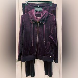 CALVIN KLEIN DEEP PURPLE LUSH VELOUR PLUS SIZED SET